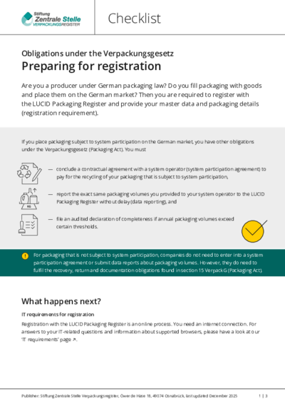 Checklist: Preparing for registration Initiates download