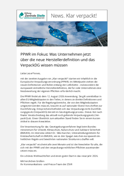 [Translate to English:] Beim Anklicken öffnet sich die PDF Newsletter Ausgabe Dezember 2025 in einem neuen Fenster.