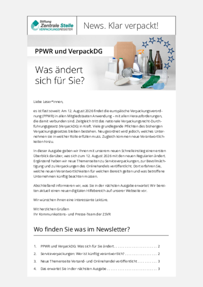 Ausgabe August 2026 Beim Anklicken öffnet sich die PDF Newsletter Ausgabe August 2026 in einem neuen Fenster.