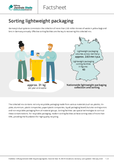 Click to open the PDF Fact sheet on sorting lightweight packaging in a new window.