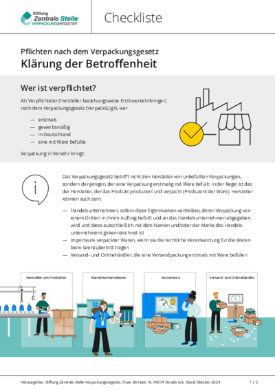 Beim Anklicken öffnet sich die PDF Checkliste: Klärung der Betroffenheit in einem neuen Fenster.